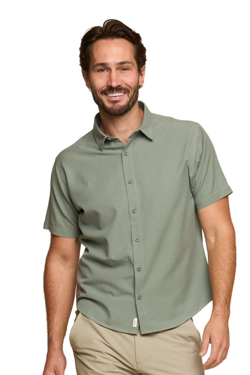 Wholesale,Fundamental Coast, Fundamental Coast Green Stretch Shirt, Green, Medium-44-TagMLarge-47-TagLExtra Large-50-TagXL