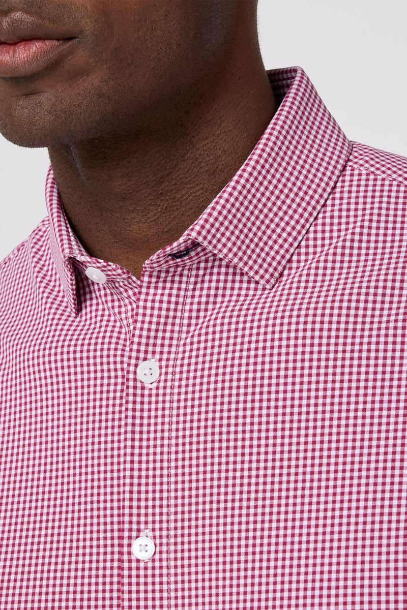 Wholesale,Mizzen + Main, Mizzen + Main Mulberry Gingham Trim Dress Shirt, Purple, Small-41-TagSMedium-43-TagMLarge-46-TagLExtra Large-49-TagXLExtra Extra Large-52-TagXXL