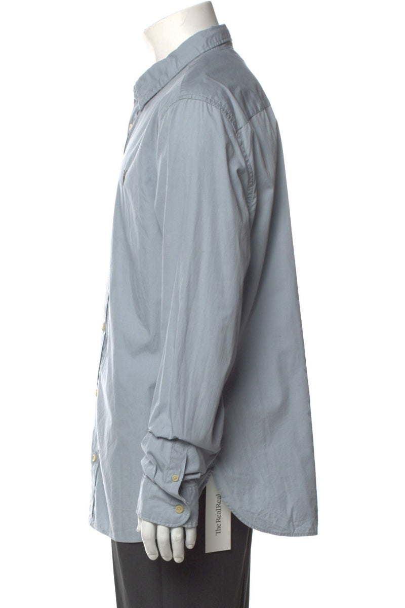 RealReal,AllSaints, AllSaints Blue Long Sleeve Dress Shirt, Blue, Large-45-TagXL
