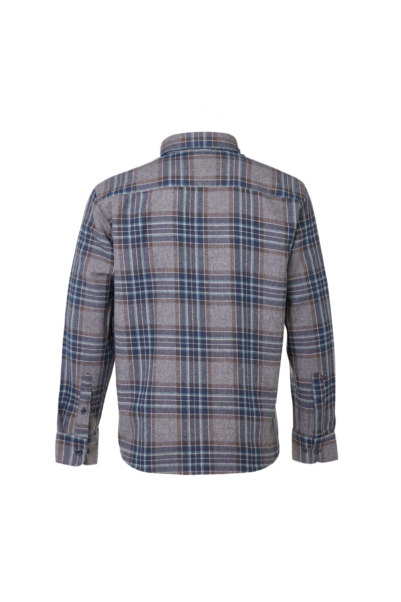 Wholesale,American Heritage, American Heritage Brown Multi Melange  Brushed Flannel Shirt, Brown, Medium-44-TagMLarge-47-TagLExtra Large-49-TagXL