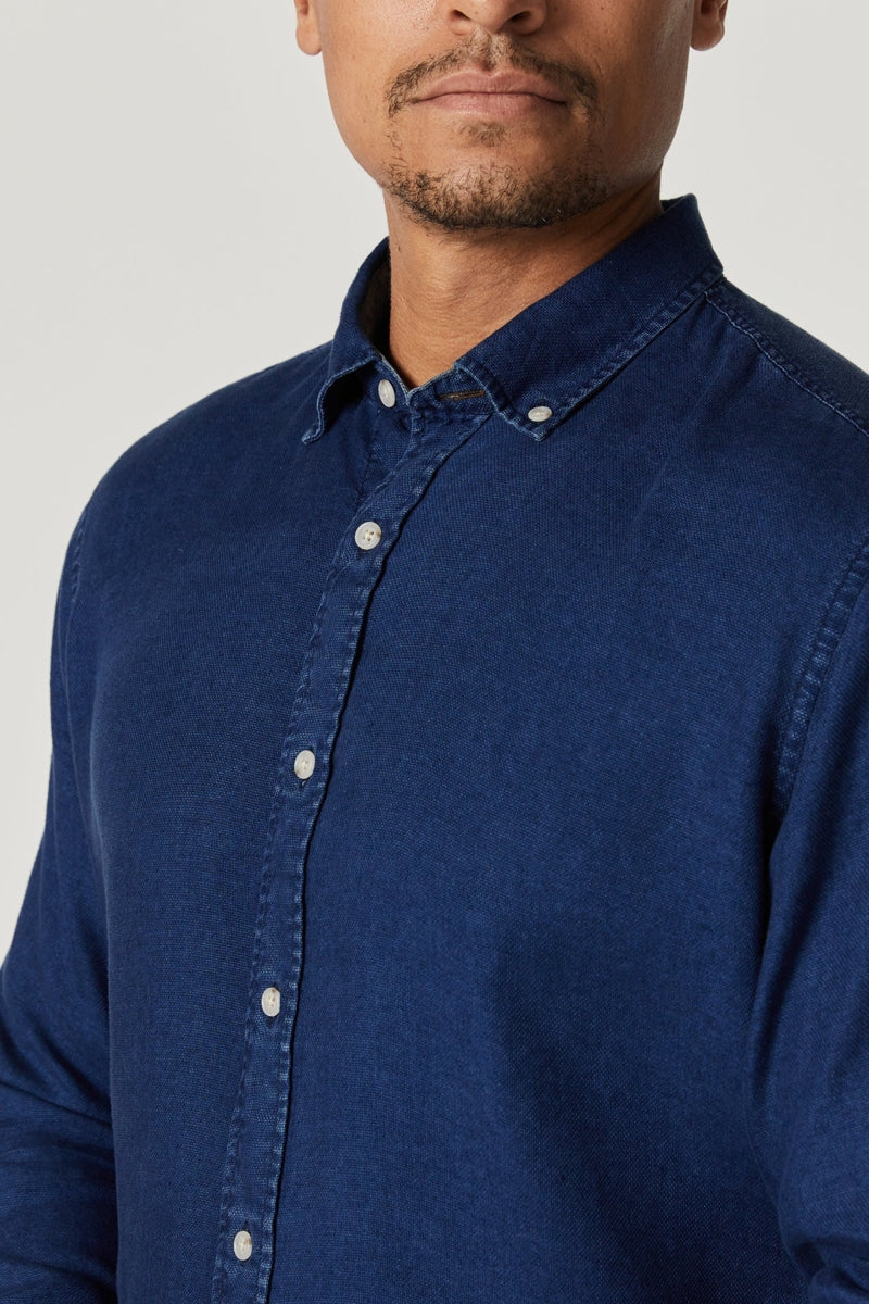 Wholesale,34 Heritage, 34 Heritage Mid Indigo Denim Shirt, Blue, Medium-45-TagM
