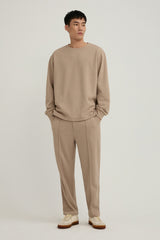 FYNE Tan Pleated Sweatpants