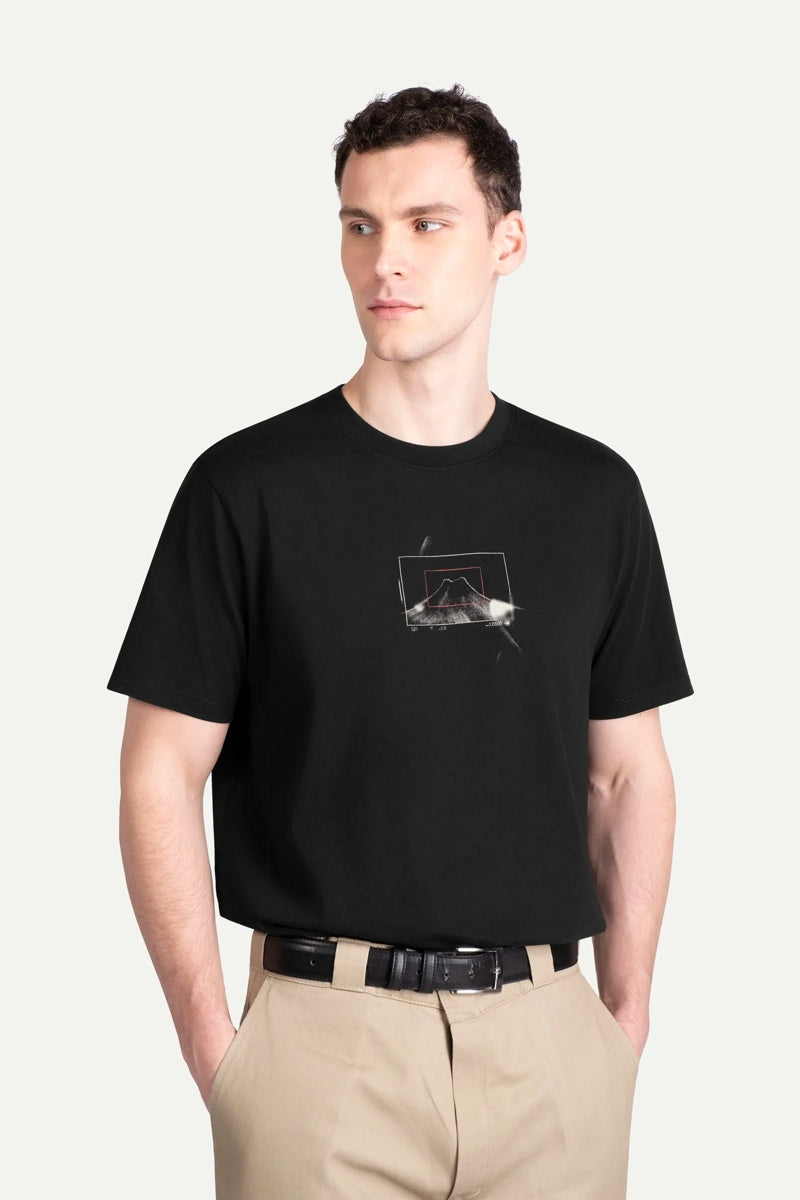 Wholesale,KAFT, KAFT Black Camera Print Graphic T-Shirt, Black, Small-41-TagS