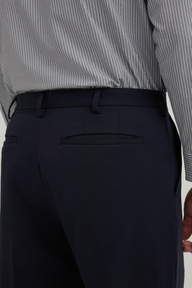 Direct From Brand,FYNE, FYNE Navy Water Repellent Four-side Stretch Suit Pants, Blue, 34W-31L-TagL