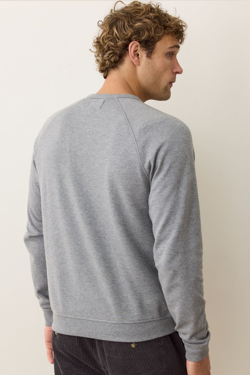 Wholesale,Marine Layer, Marine Layer Heather Grey Stretch Raglan Sweatshirt, Grey, Extra Large-50-TagXL