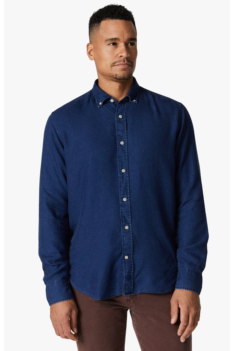Wholesale,34 Heritage, 34 Heritage Mid Indigo Denim Shirt, Blue, Small-42-TagSMedium-45-TagMLarge-48-TagLExtra Large-50-TagXL