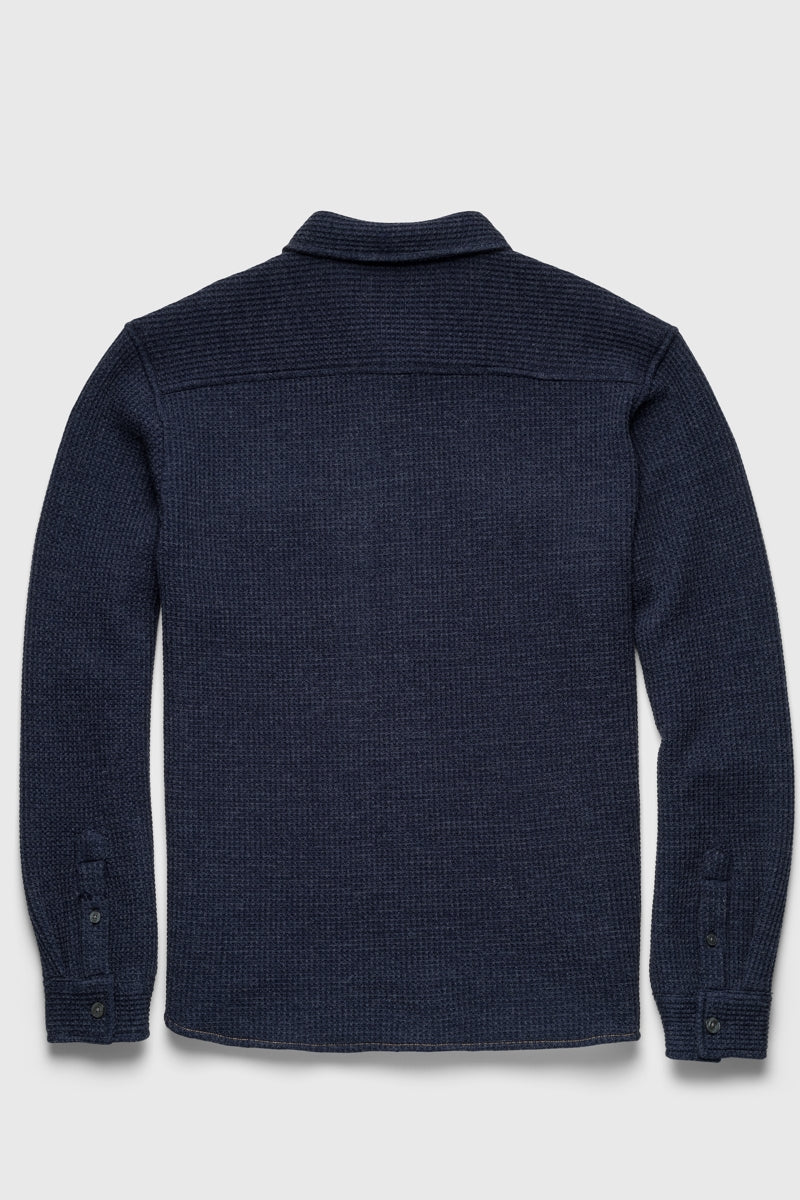 Wholesale,Surfside Supply, Surfside Supply Navy Heather Waffle Fleece Overshirt, Blue, Small-44-TagSMedium-46-TagMLarge-49-TagLExtra Large-52-TagXL