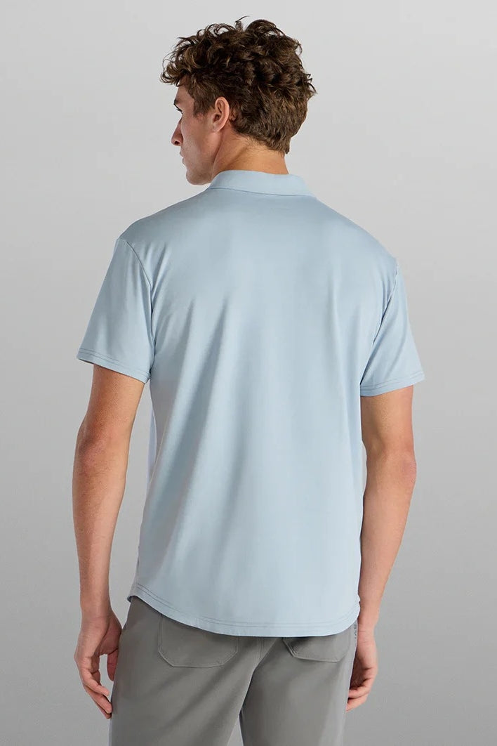 Wholesale,BYLT, BYLT Dusty Sky Knit Performance Lux Shirt, Blue, Small-40-TagSMedium-42-TagMLarge-44-TagLExtra Extra Extra Large-54-Tag3XL
