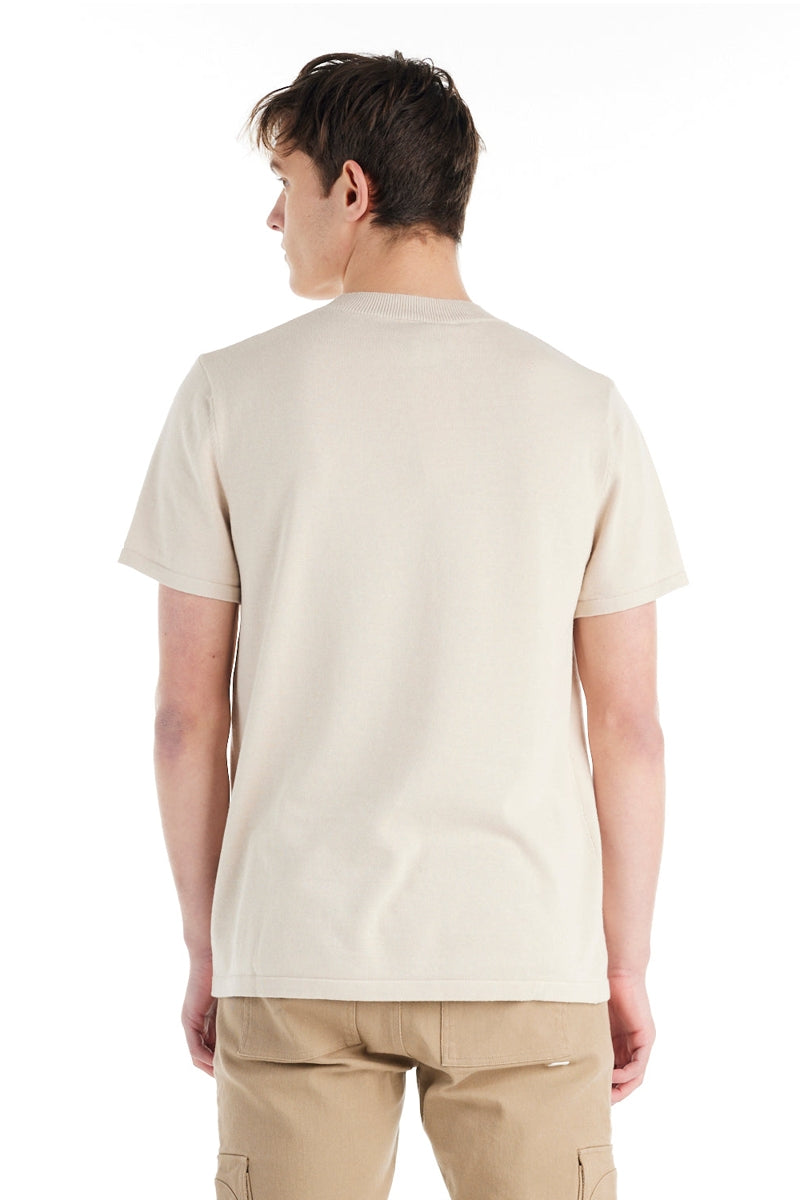 Wholesale,Nana Judy, Nana Judy Beige Luxe Soft Knit Tee, Tan, Small-41-TagSMedium-43-TagMLarge-45-TagLExtra Large-46-TagXLExtra Extra Large-48-TagXXL