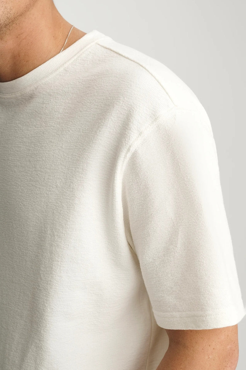 Wholesale,Mavi, Mavi Antique White Textured T-Shirt, White, Medium-44-TagM