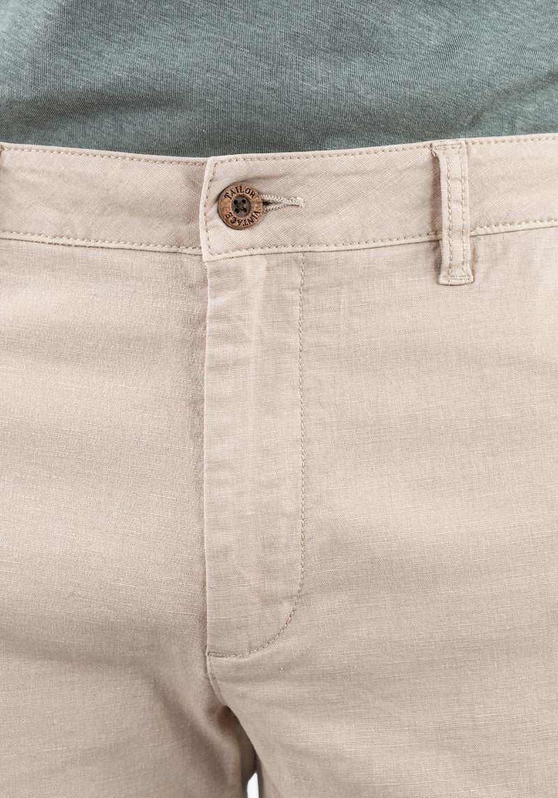 Brand Partner,Tailor Vintage, Tailor Vintage Stone Puretec Cool Stretch Linen/Cotton Chino Pant, Tan, 30W-32L-Tag3032W-32L-Tag3234W-32L-Tag3438W-32L-Tag3836W-32L-Tag36