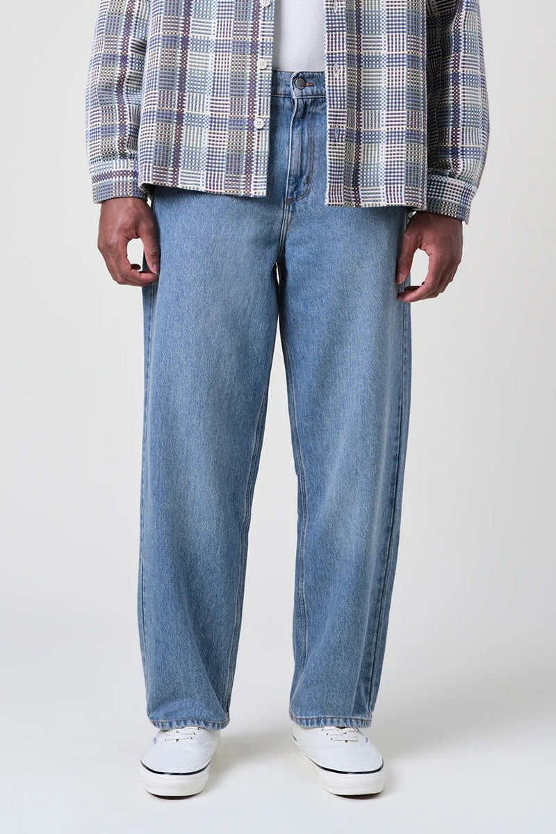 Wholesale,Wax London, Wax London Vintage Antique Blue Loose Fit Jeans, Blue, 36W-30L-Tag36