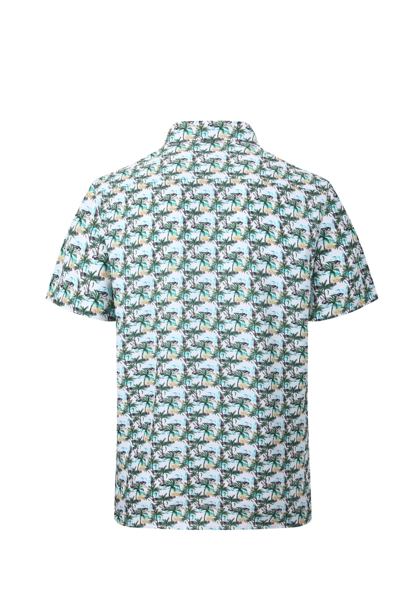Wholesale,American Heritage, American Heritage Green/White Palm Tree Print Performance Shirt, Green, Small-42-TagSMedium-45-TagMLarge-48-TagLExtra Large-51-TagXLExtra Extra Large-55-TagXXL