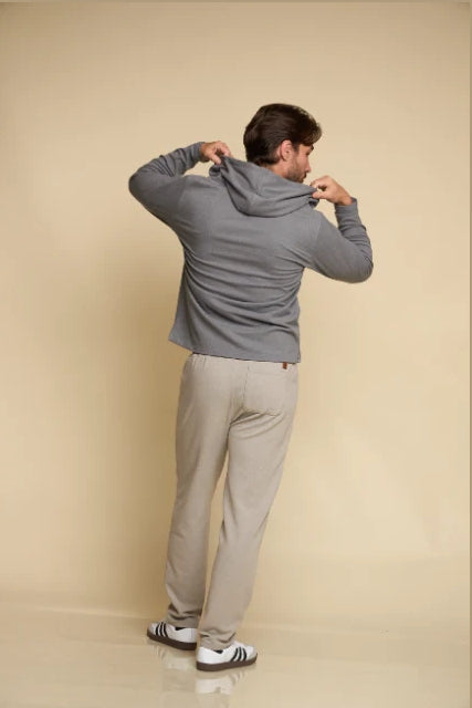 Wholesale,Fundamental Coast, Fundamental Coast Grey Soft Henley Hoodie, Grey, Medium-44-TagM