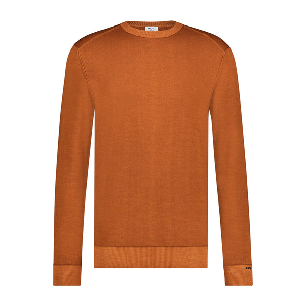 R2 Amsterdam Bright Orange Crew Neck Sweater