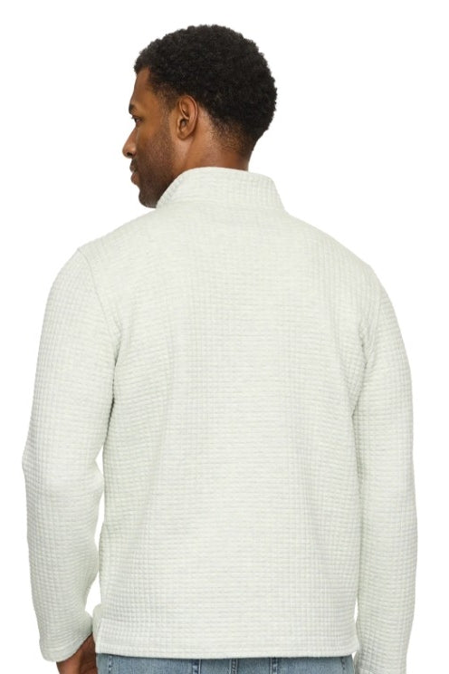 Other,Flag & Anthem, Flag & Anthem Light Grey Heather Quilted 1/4 Snap Pullover, Grey, Medium-44-TagM