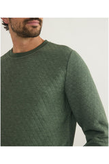 Marine Layer Olive Corbet Quilted Sweatshirt