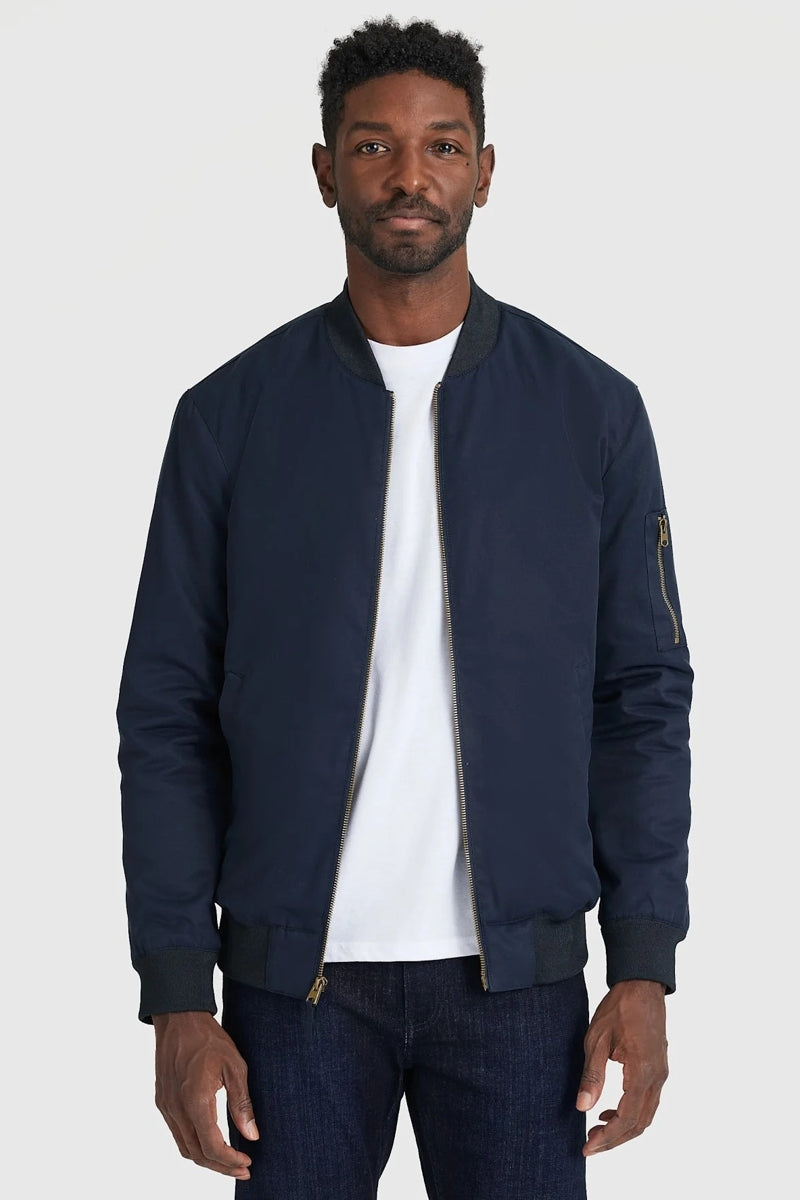 Wholesale,True Classic, True Classic Navy Bomber Jacket, Blue, Large-46-TagL