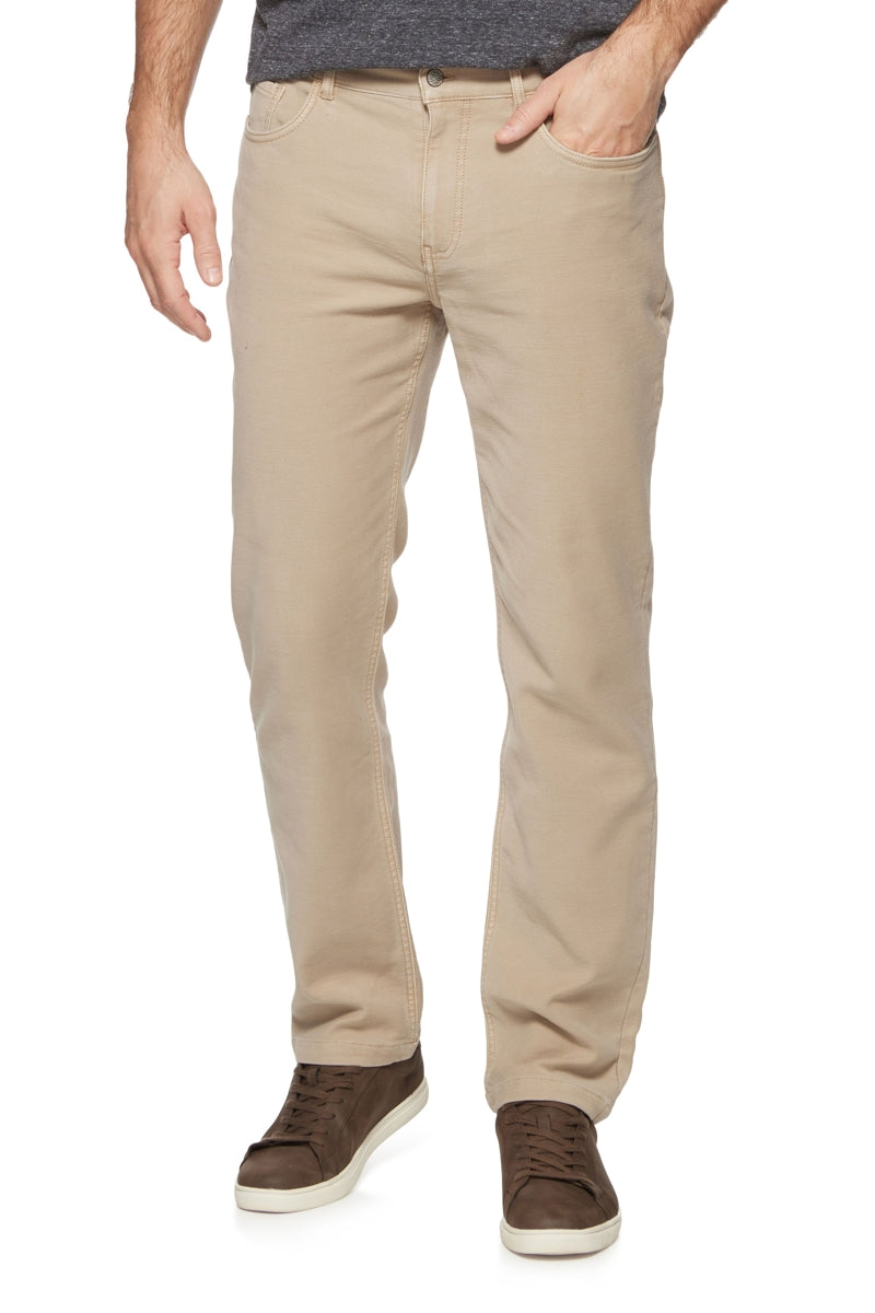 Wholesale,Flag & Anthem, Flag & Anthem Khaki Stretch 5-pocket Straight Knit Jeans, Tan, 40W-32L-Tag40