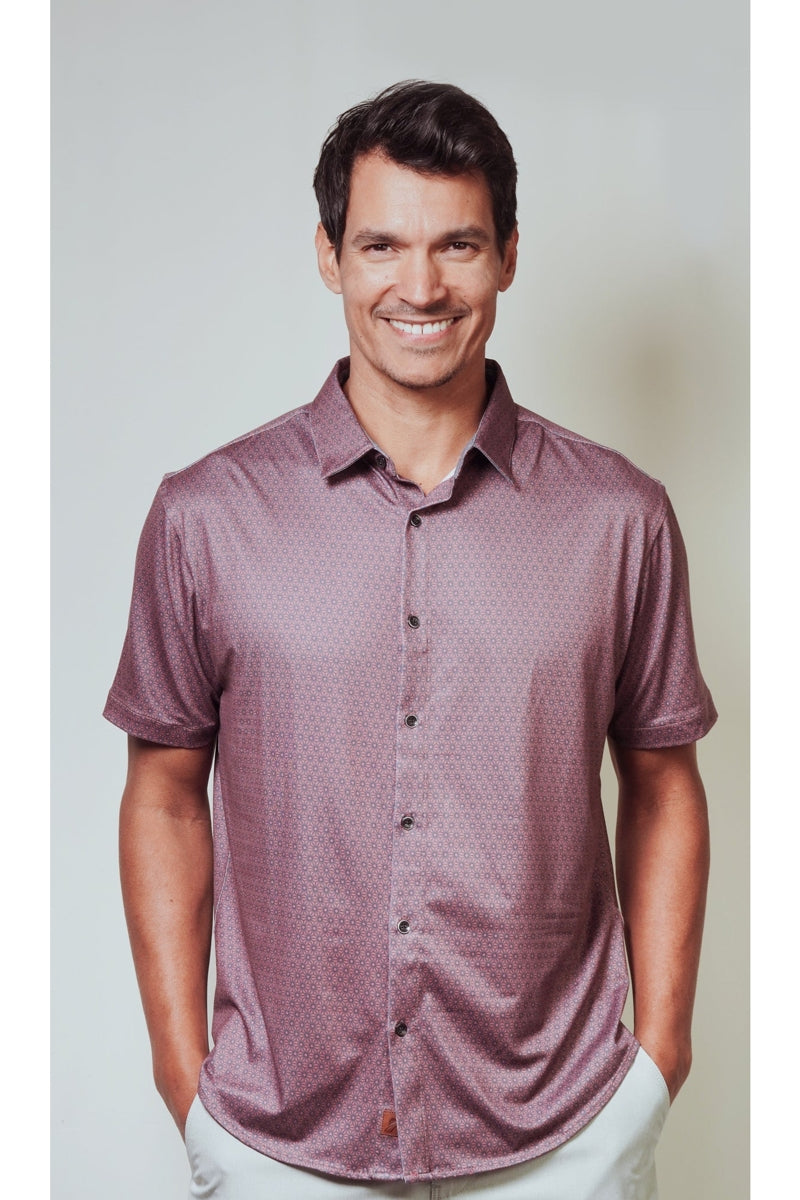 Wholesale,Fundamental Coast, Fundamental Coast Red Deco-floral Print Shirt, Red, Extra Extra Large-51-TagXXL