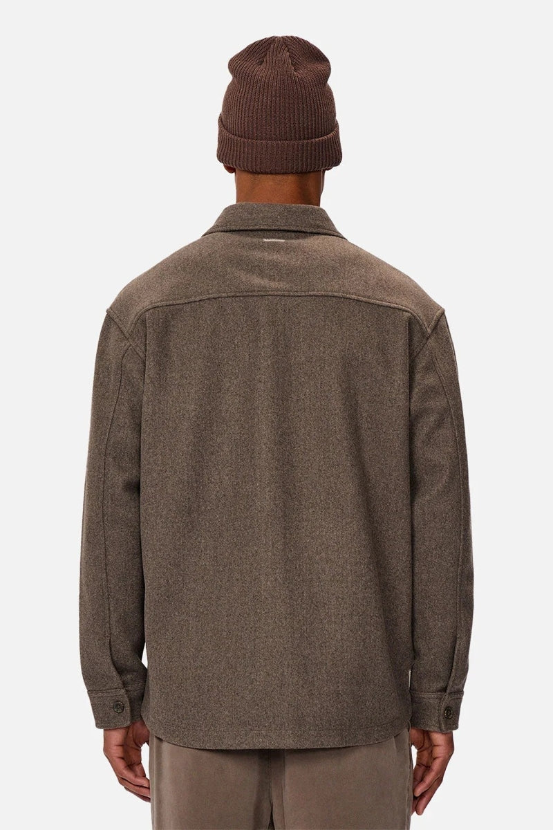 Wholesale,INDUSTRIE AUSTRALIA, INDUSTRIE AUSTRALIA Mid Brown Brushed Shacket, Brown, Small-44-TagSExtra Large-50-TagXL