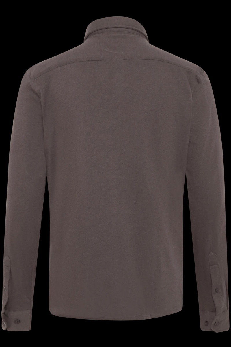 Wholesale,Casual Friday, Casual Friday Brown Melange Knit Textured Shirt, Brown, Small-40-TagSMedium-42-TagMLarge-44-TagLExtra Large-47-TagXL