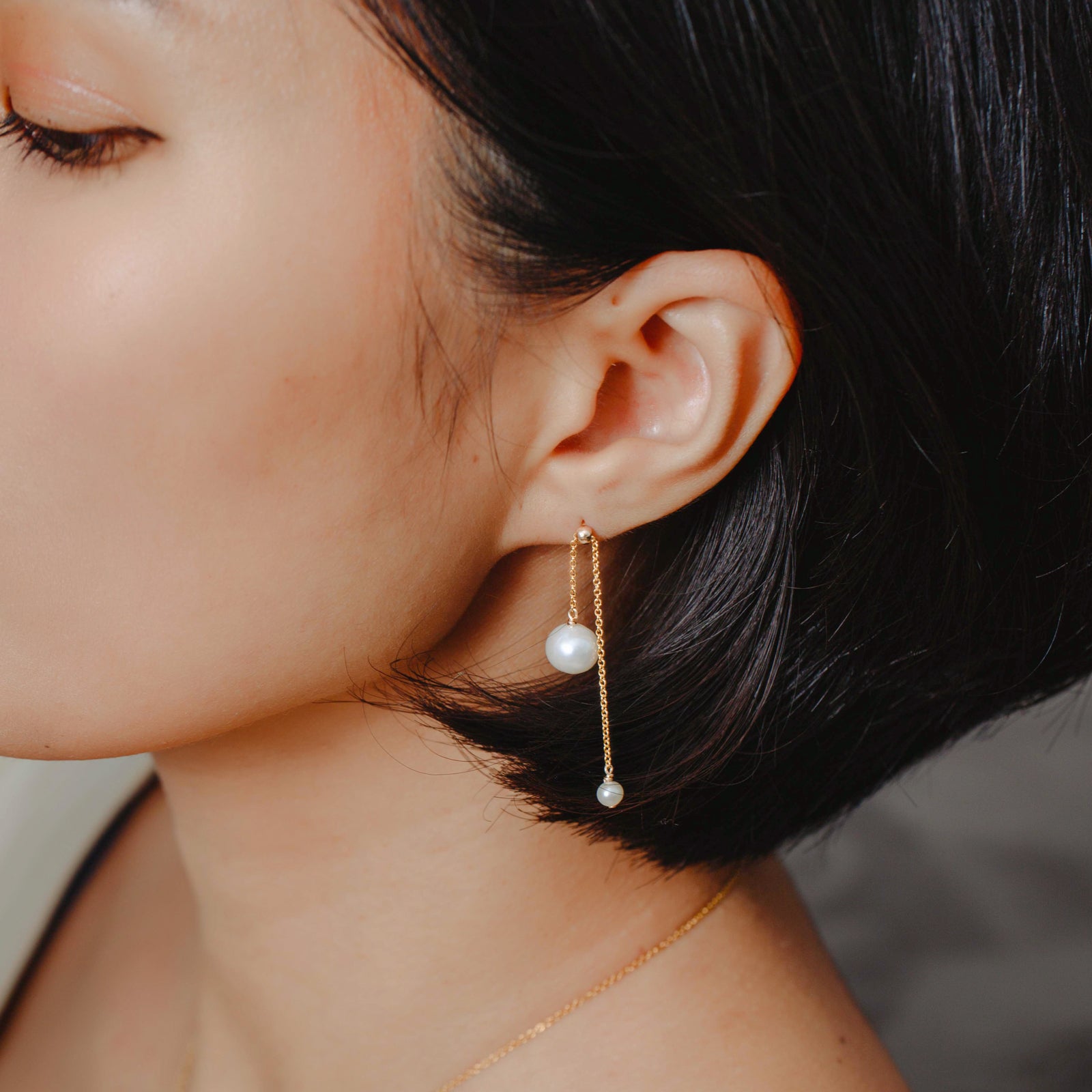 Olivia Yao, Olivia Yao Pearl Bell Earring, , 