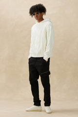 Kuwalla Light Cream Cable Hoodie