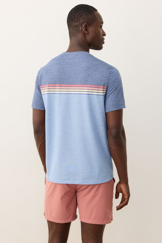 Wholesale,Marine Layer, Marine Layer Vintage Indigo/Soft Chambray Technical Tee, Blue, Medium-43-TagM