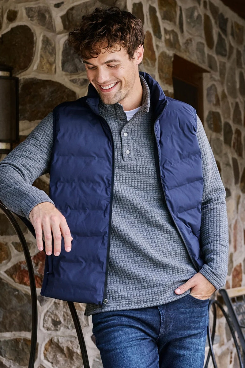 Faire,Flag & Anthem, Flag & Anthem Charcoal Heather Quilted 1/4 Snap Pullover, Grey, Extra Large-52-TagXL