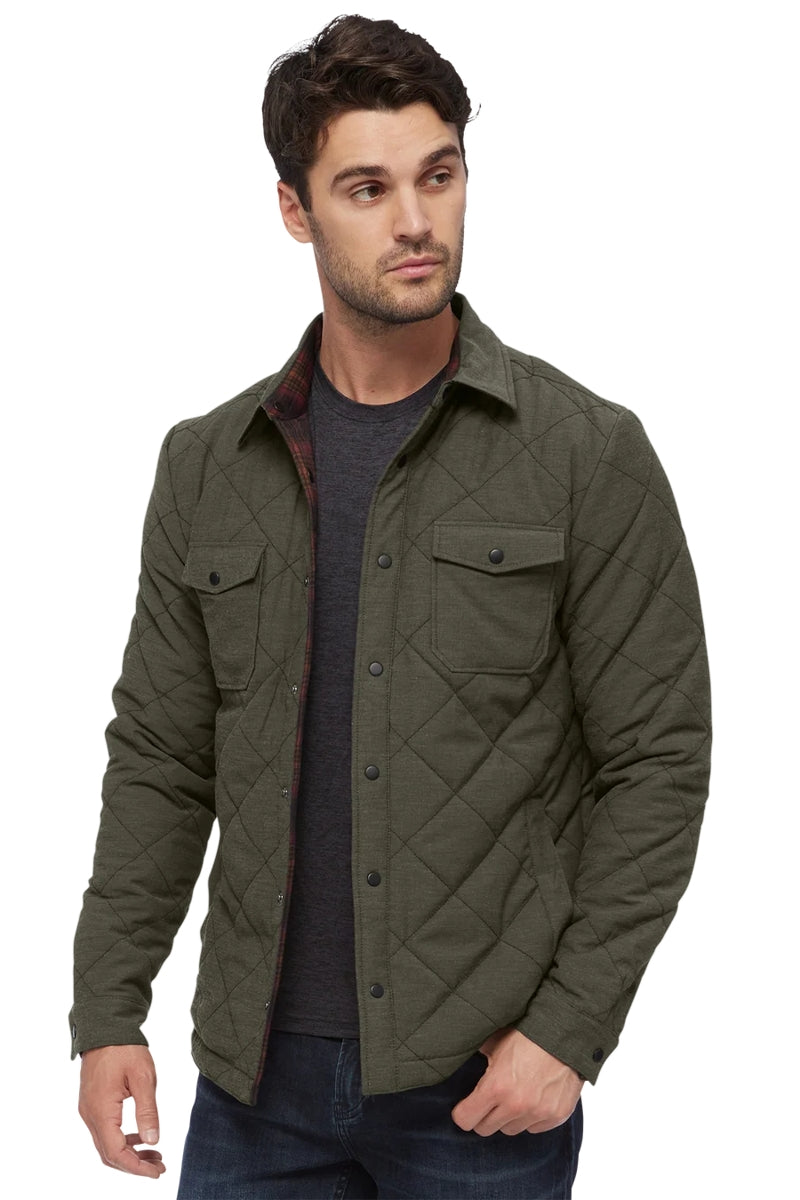 Wholesale,Flag & Anthem, Flag & Anthem Olive Flannel-Lined Quilted Jacket, Green, Medium-46-TagMLarge-48-TagLExtra Large-51-TagXL