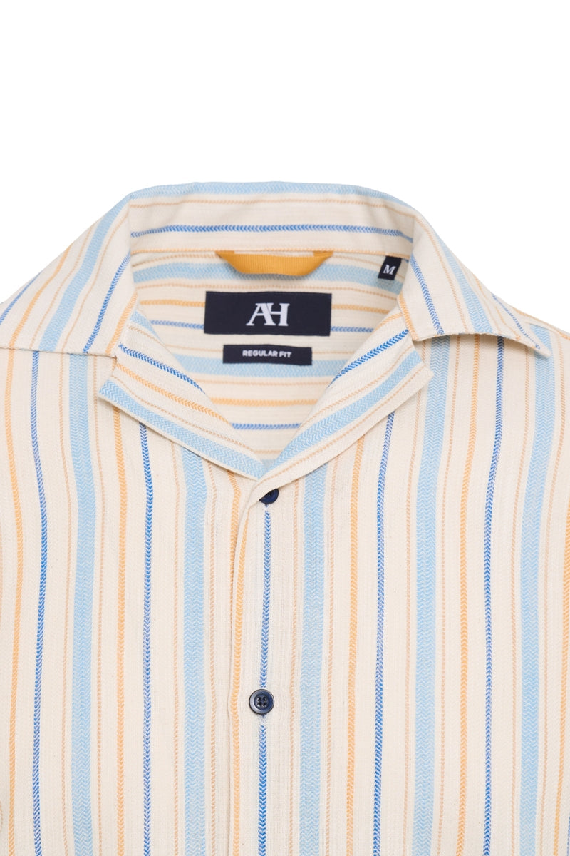Wholesale,American Heritage, American Heritage Blue Multi Linen Effect Shirt, Blue, Small-41-TagSMedium-44-TagMLarge-47-TagLExtra Large-50-TagXLExtra Extra Large-54-TagXXL