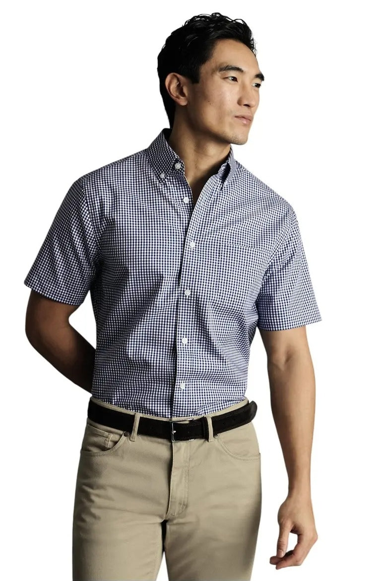 Wholesale,Charles Tyrwhitt, Charles Tyrwhitt Royal Blue Stretch Check Shirt, Blue, Small-40-TagS
