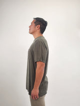 Reese De Luca Olive T-Shirt with Chest Pocket