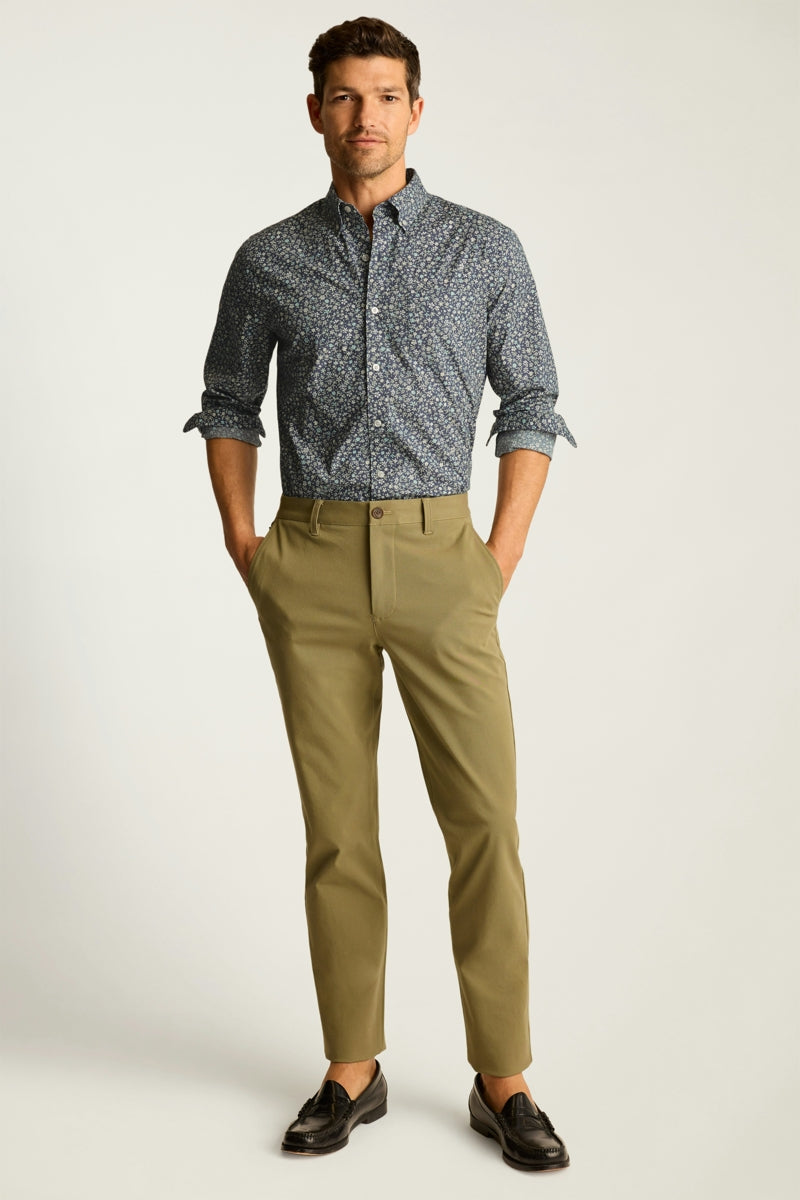 Wholesale,Bonobos, Bonobos Washed Green/Navy Prescott Floral Print Stretch Shirt, Green, Small-40-TagSMedium-43-TagMLarge-46-TagLExtra Large-49-TagXLExtra Extra Large-52-TagXXL