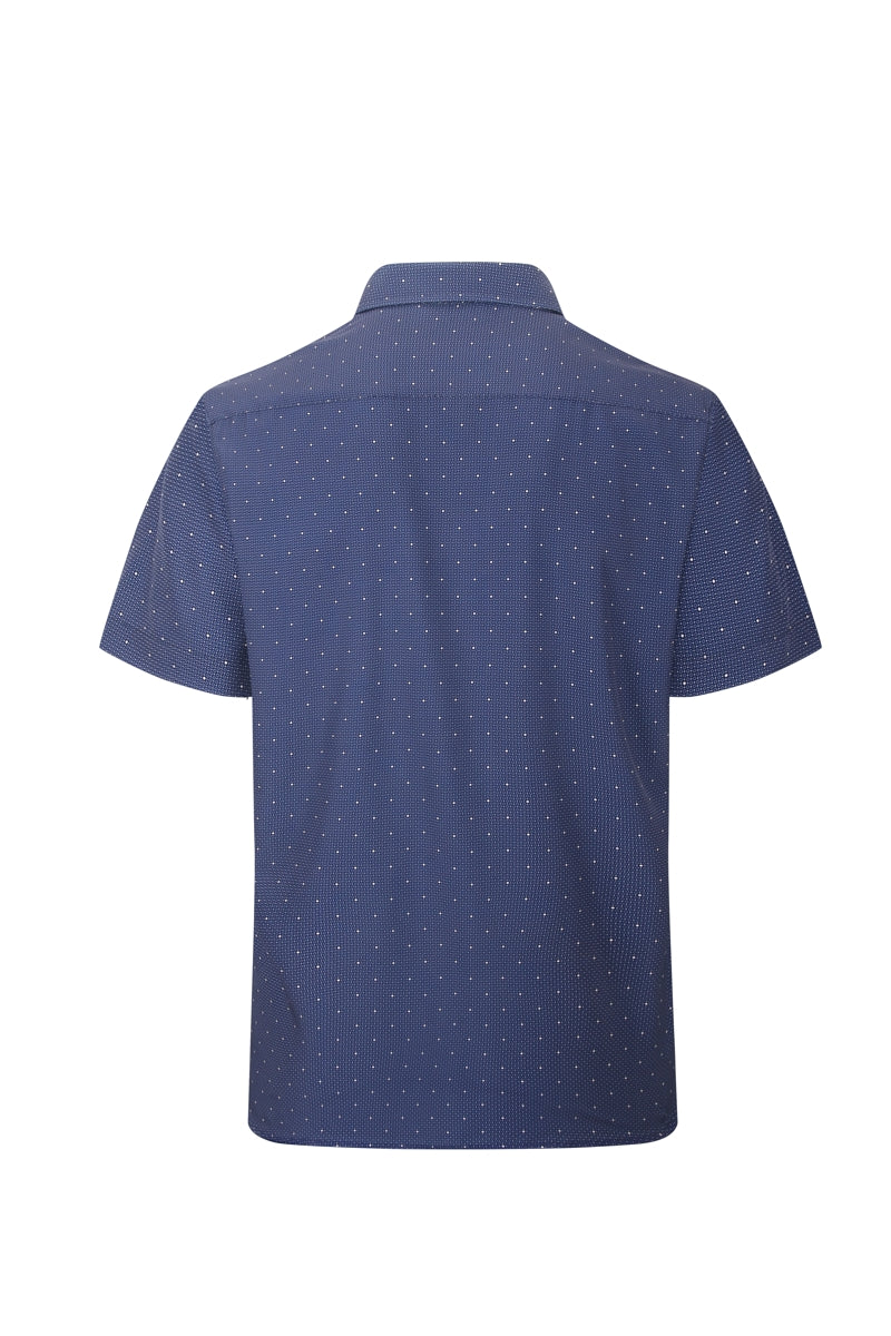 Wholesale,American Heritage, American Heritage Navy Dot Print Performance Shirt, Blue, Small-42-TagSMedium-44-TagMLarge-47-TagLExtra Large-50-TagXLExtra Extra Large-54-TagXXL