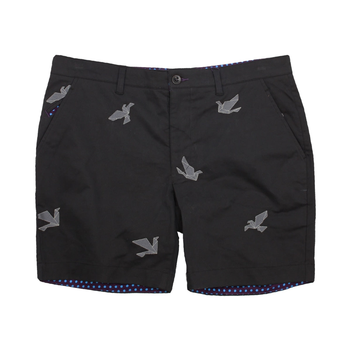 Brand Partner,Lords of Harlech, Lords of Harlech Black Embroidered Origami Birds Edward 7