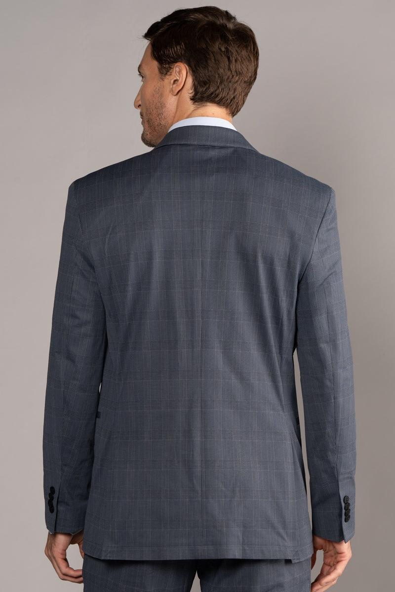 Wholesale,Twillory, Twillory Grey Japanese Stretch Plaid Performance Blazer, Grey, Medium-40-Tag40Large-42-Tag42