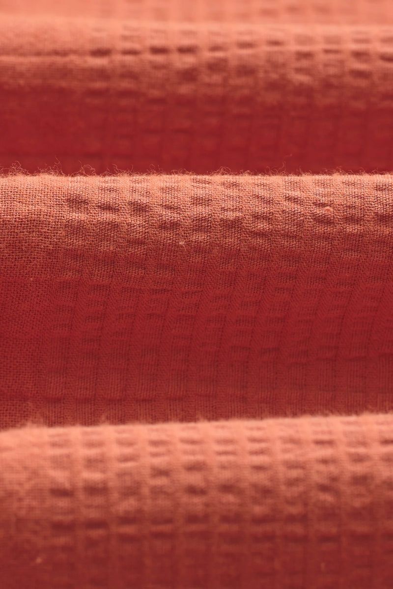 Wholesale,Wax London, Wax London Rust Double-Weave Seersucker Shirt, Orange, Large-47-TagLExtra Large-49-TagXLExtra Extra Large-52-TagXXLMedium-45-TagM