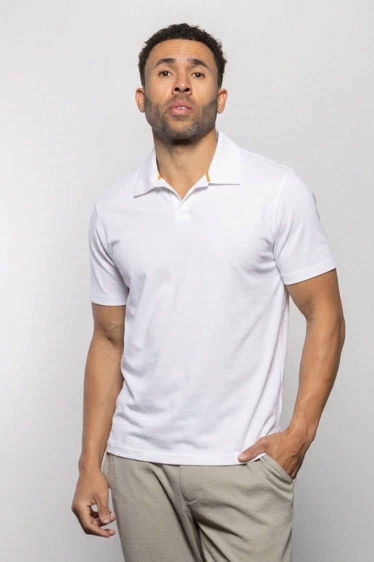 Wholesale,Mason Cruz, Mason Cruz White Knit Polo, White, Extra Large-47-TagXL