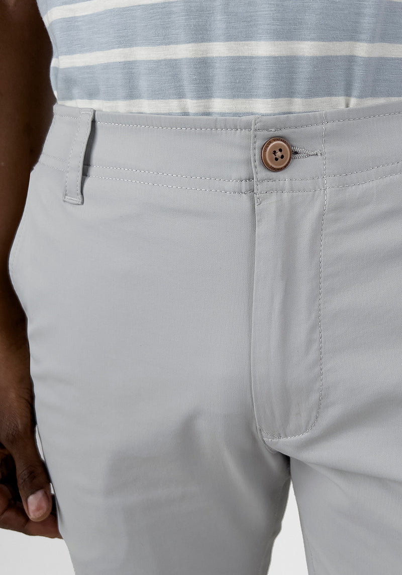 Brand Partner,Tailor Vintage, Tailor Vintage Light Grey Airotec Slim Fit Cotton/Nylon Chino Pant, Grey, 36W-32L-Tag36