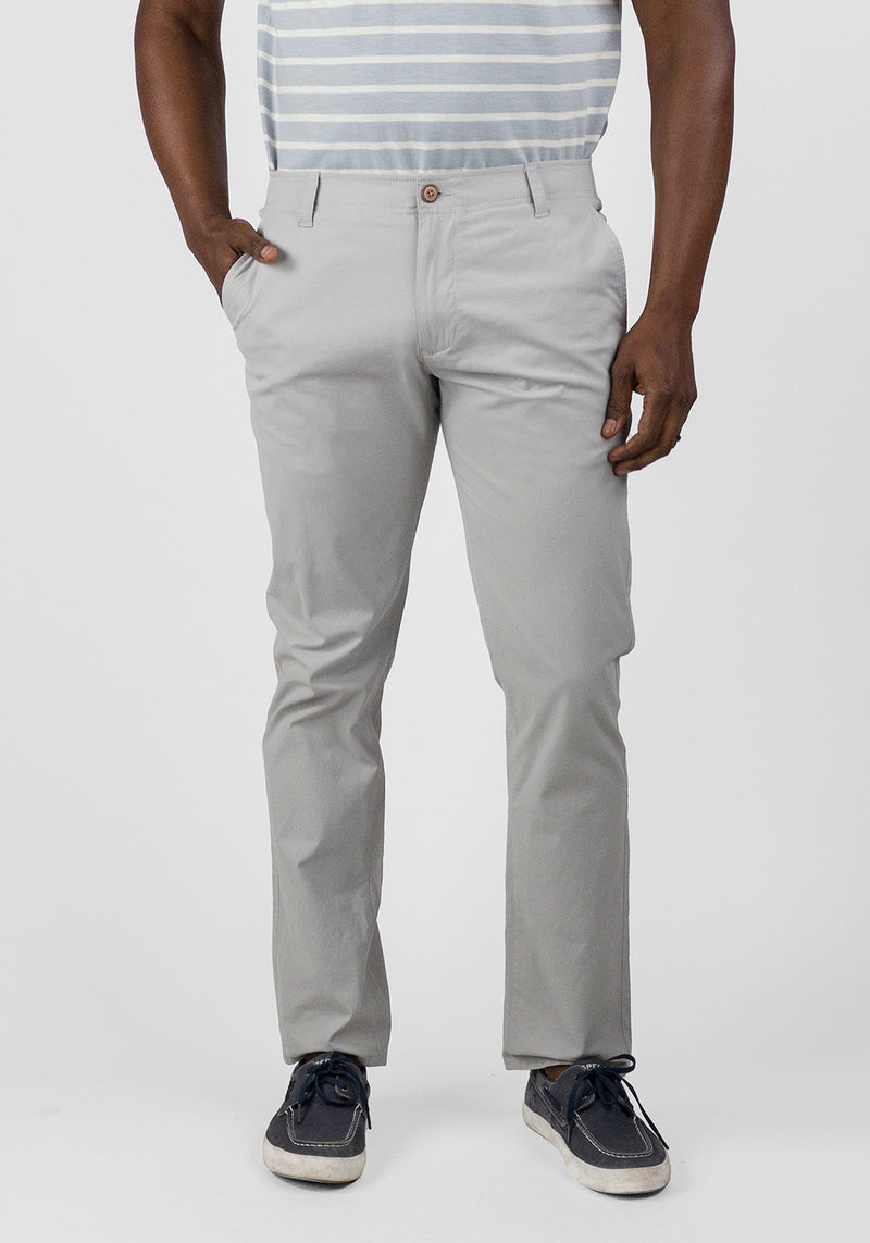 Tailor Vintage Light Grey Airotec Slim Fit Cotton/Nylon Chino Pant