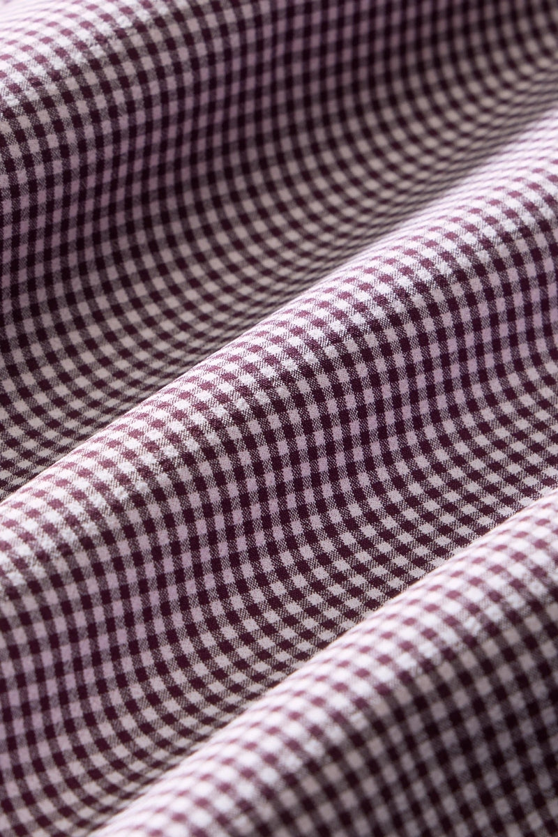 Wholesale,Mizzen + Main, Mizzen + Main Burgundy Performance Gingham Trim Shirt, Red, Medium-43-TagMLarge-45-TagLExtra Large-48-TagXLExtra Extra Large-51-TagXXL