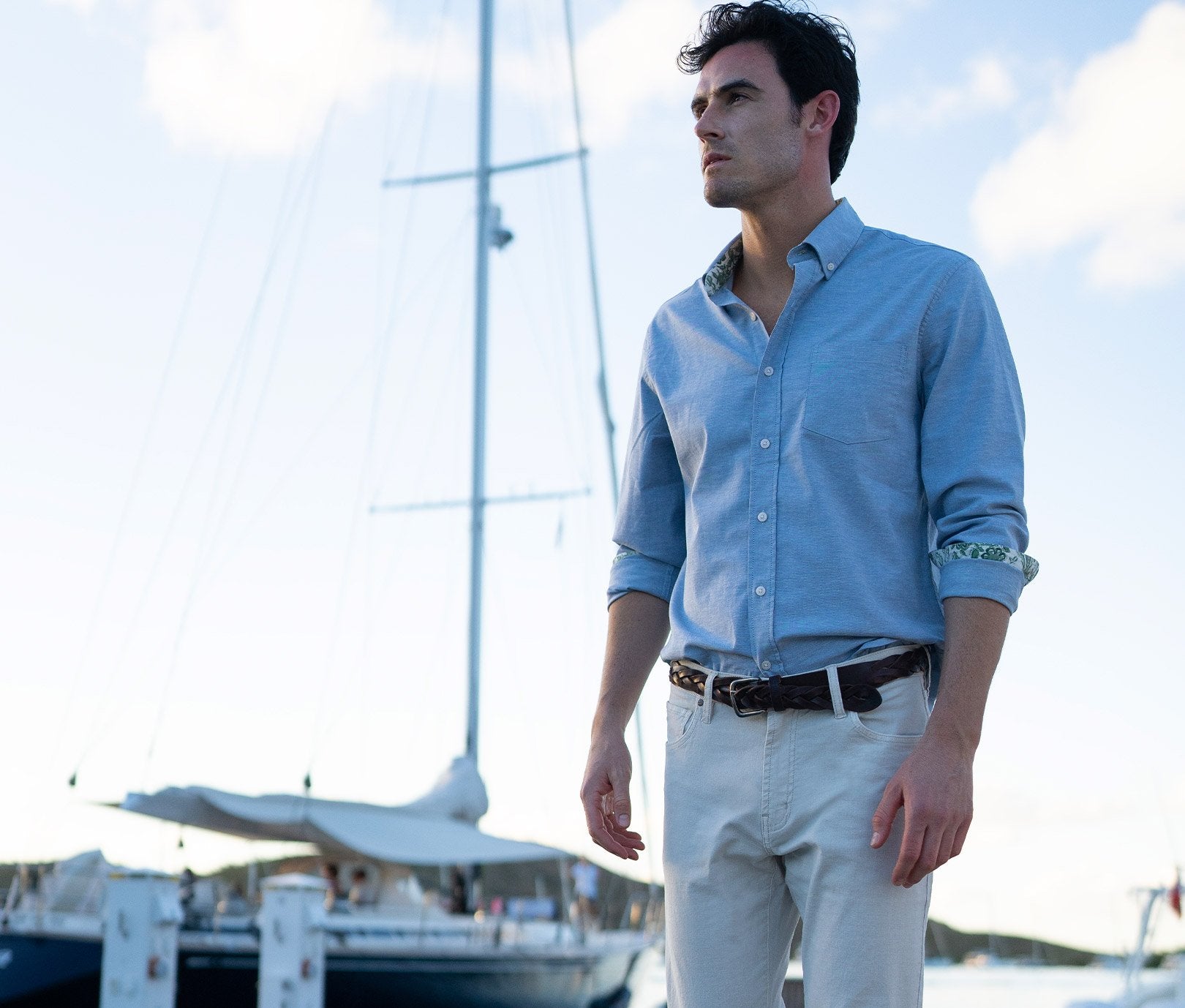 Brand Partner,Tailor Vintage, Tailor Vintage Dutch Blue Airotec Stretch Long Sleeve Shirt, Blue, Medium-44-TagMExtra Large-51-TagXLExtra Extra Large-55-TagXXLLarge-47-TagL