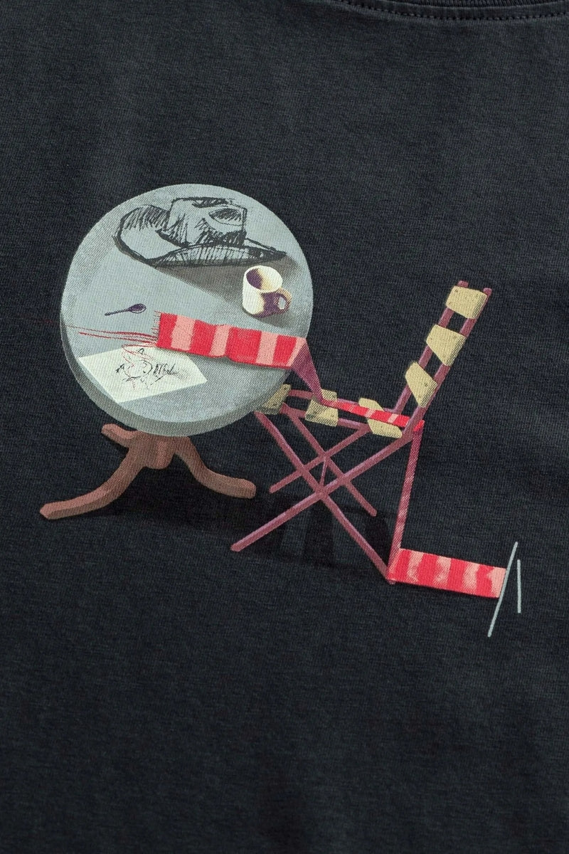 Wholesale,KAFT, KAFT Faded Black Knitting Chair Design Print T-Shirt, Black, Small-41-TagSMedium-44-TagMLarge-46-TagLExtra Large-48-TagXLExtra Extra Large-51-TagXXL