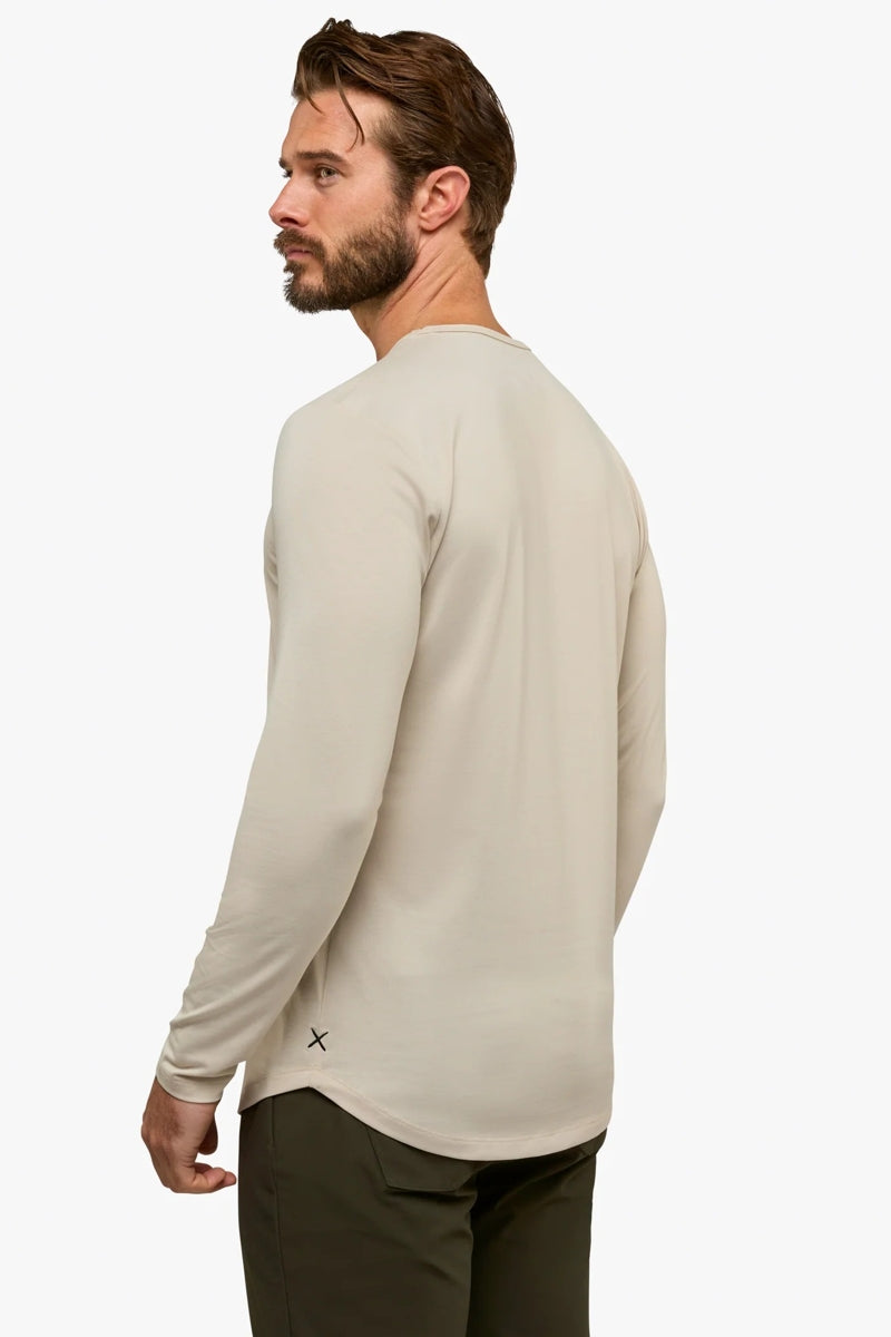 Wholesale,CUTS, CUTS Clay Curve-Hem Buttery Soft Tee, Tan, Large-43-TagL
