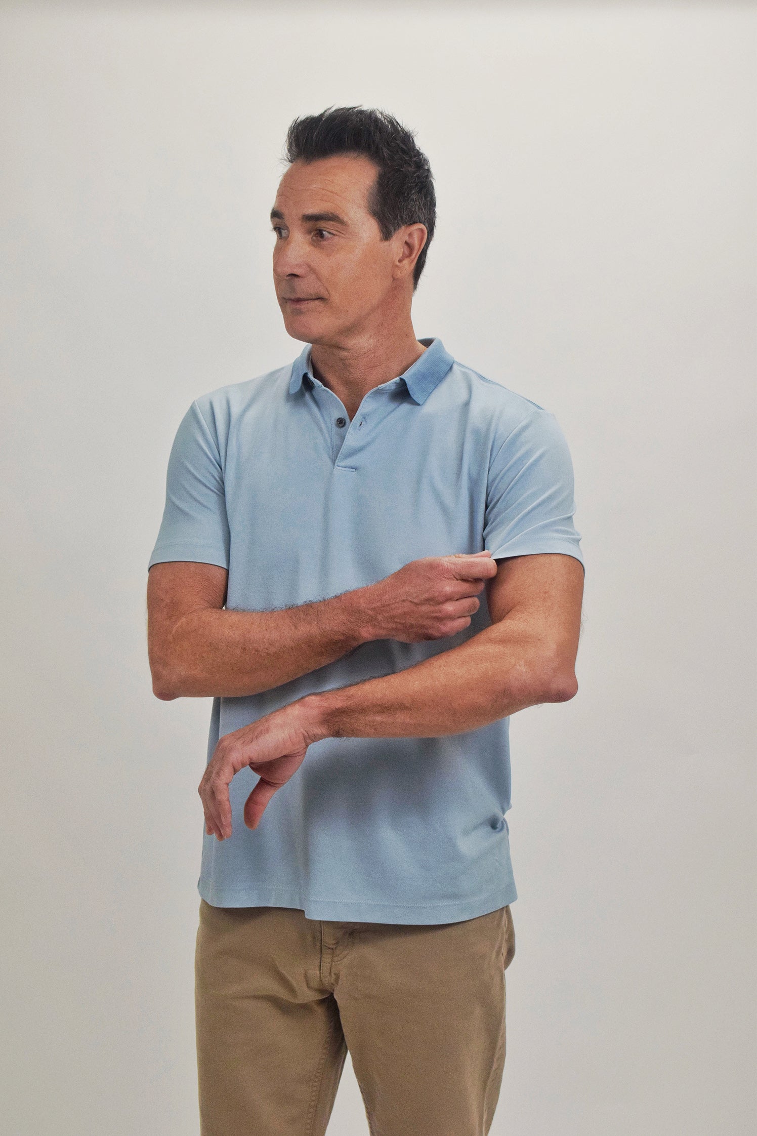 The RealReal,Theory, Theory Blue Polo with Contrast Collar, Blue, Large-43-TagL