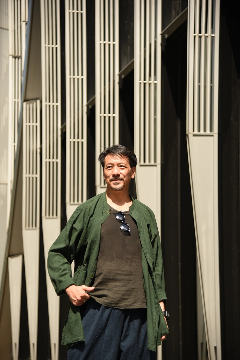 Brand Partner,Shixi, Shixi Green Linen Tunic, Green, Medium-46-TagM