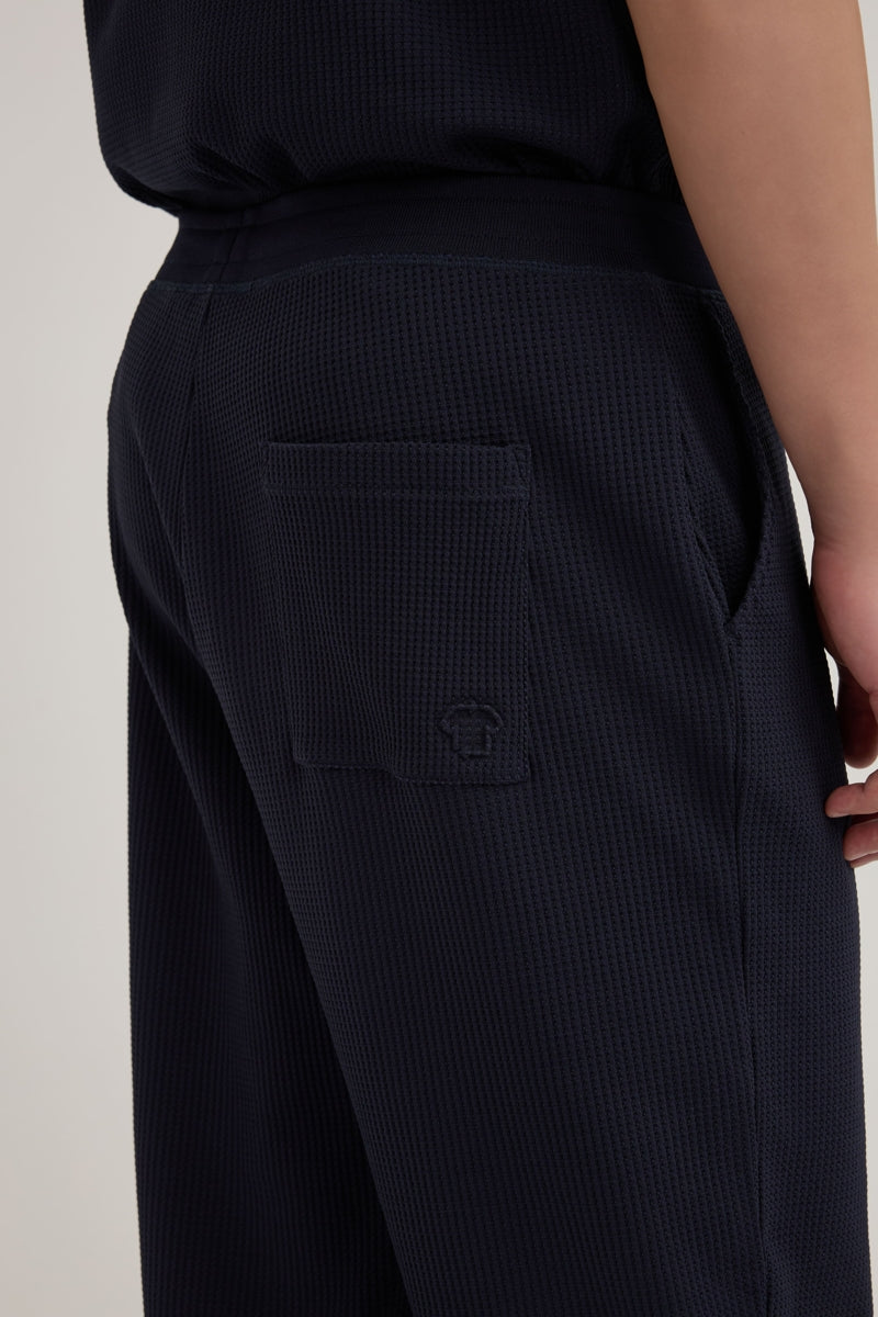 Direct From Brand,FYNE, FYNE Navy Knit Waffle Weave Joggers, Blue, 32W-30L-TagM36W-30L-TagL38W-30L-TagXL