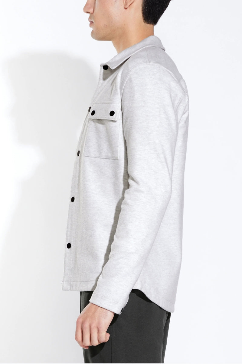 Wholesale,Civil Society, Civil Society Light Grey Snap Front Knit Shacket, Grey, Large-46-TagL